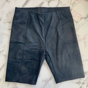 Free People Faux Suede Bike Shorts NWT